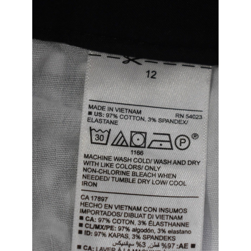 Old Navy Everyday Short Womens 12 Black White Gingham Check Mid Rise Stretch - Picture 4 of 16